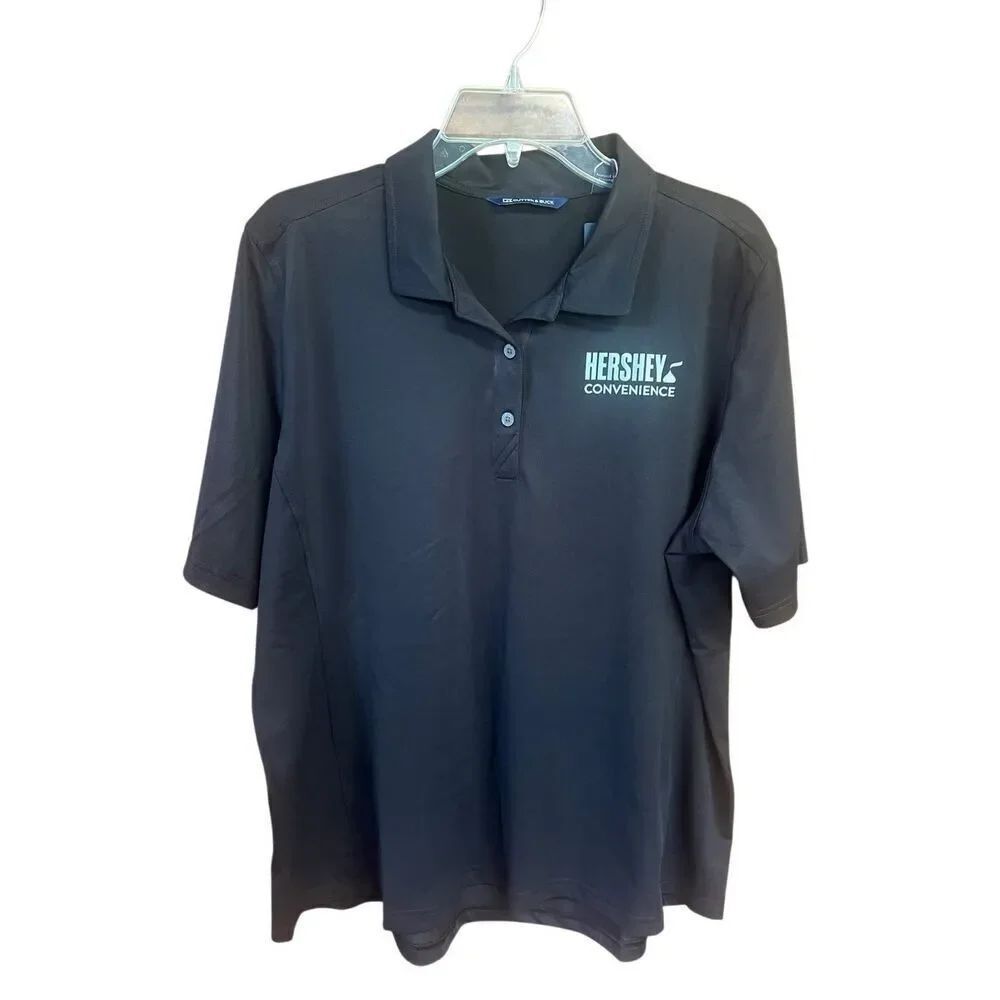 Cutter & Buck Womans Hersey Polo Shirt Sz XXL Black NWT *